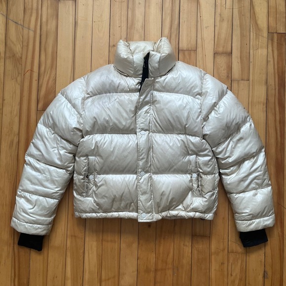 TNA Jackets & Blazers - Tna The Super Puff Shorty Puffer Jacket Cream RDS Certified Down Size Small